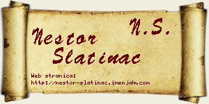 Nestor Slatinac vizit kartica